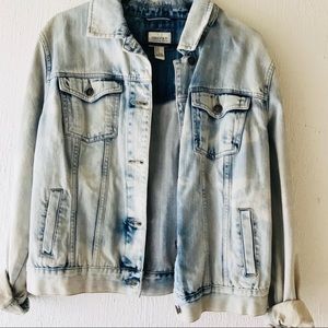 F21 Acid wash denim jacket
